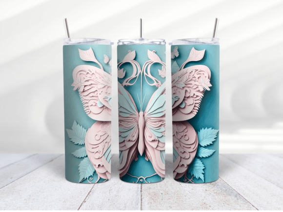 Bringing Depth to Your Crafts with a Butterfly Tumbler Wrap 3D Design