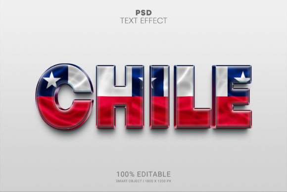 Chile PSD Editable 3D Text Effect Guide