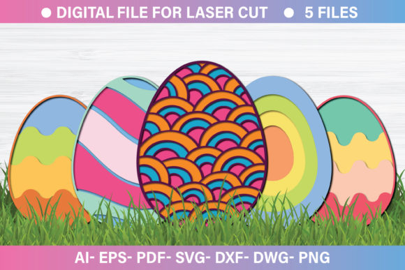 Easter Egg 3D Paper Cut SVG Bundle for Makers