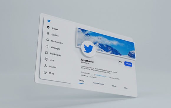 Elevate Branding with 3D Twitter Profile Mockups