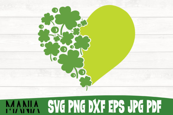 Elevate Designs with Heart Shape Clovers SVG