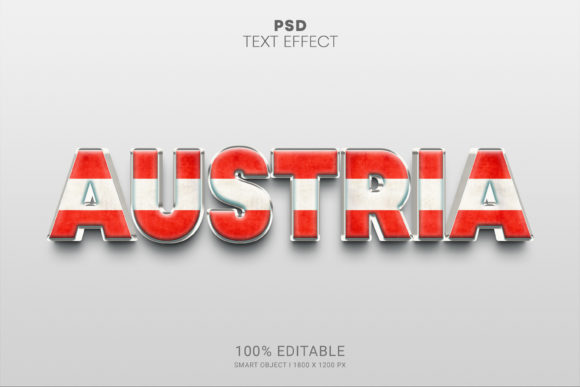 Elevate Your Designs with the Austria PSD Editable 3D Text Effect
