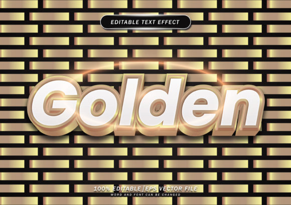 Elevating Design Projects with the Golden Text 3D Editable Effect