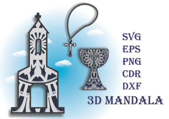 Elevating Faith Through a 4-Layer 3D Mandala with Christian Symbolism