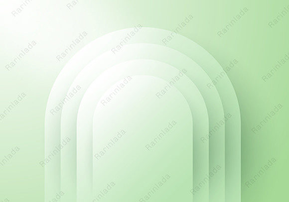 Elevating Visual Design with 3D Green Rounded Layered Paper Backdrops