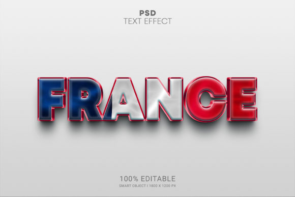 France PSD Editable 3D Text Effect: A Designer's Shortcut