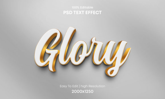 Glory PSD 3d Text Effect: Elevate Your Designs