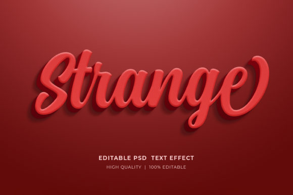Mastering the Strange 3D Text Effect PSD Mockup