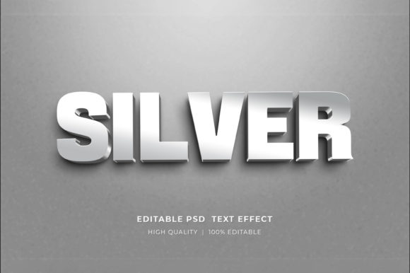 Strategic Visual Positioning with the Silver Editable Text Effect Mockup