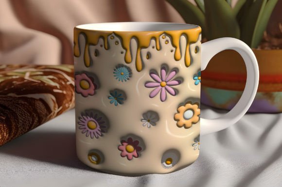 Stunning 3D Floral Tumbler Wrap PNG Designs