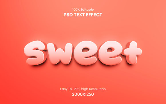 Sweet 3D PSD Text Effect: Elevate Your Designs