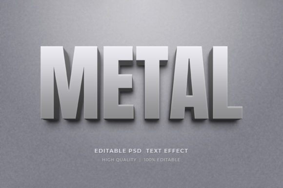 Transforming Flat Designs with a Metal 3D Text Effect Psd Mockup