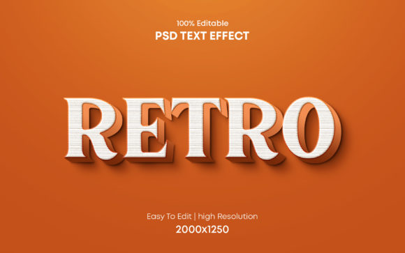 Unlocking Vintage Style with a Retro 3d PSD Text Effect